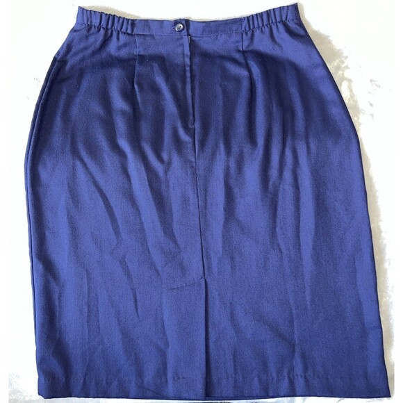 CL Cricket Lane Vintage 80s Womens 12 Canvas Blend Tulip Skirt Stretch USA Made - Picture 2 of 12